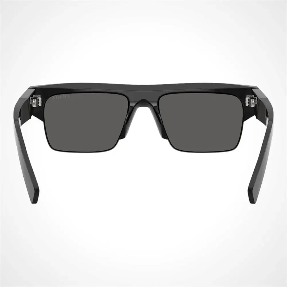 New PRADA Sunglasses Black Square Letter Logo Mens 55-18-145mm - Picture 4 of 5